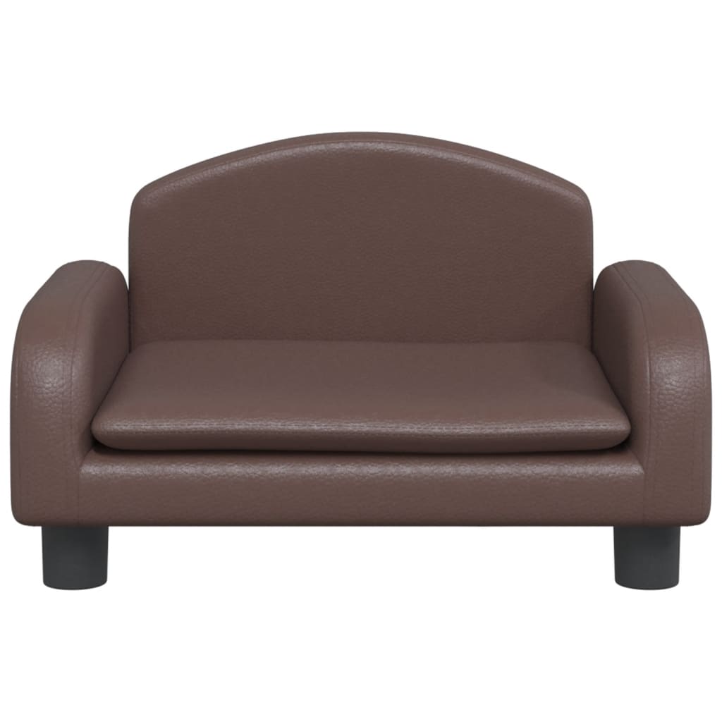 Cama Para Perros De Cuero Sintético Marrón 50x40x30 Cm / Vetonek_1