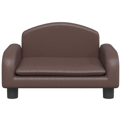 Cama Para Perros De Cuero Sintético Marrón 50x40x30 Cm / Vetonek_1