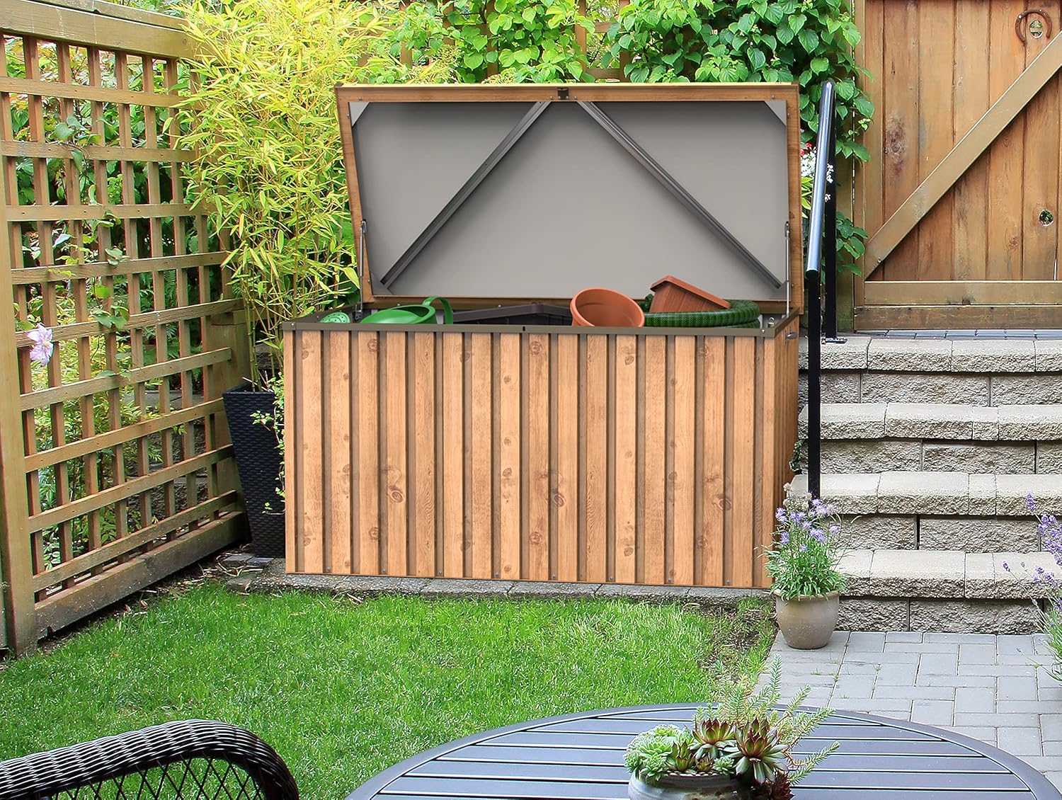 Arcon Duramax Metalico . 173,8 X 73 X 72,7 Cm. Color Imitacon Madera.  770 L._2