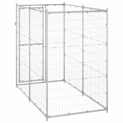 Perrera De Exterior De Acero Galvanizado 110x220x180 Cm_3