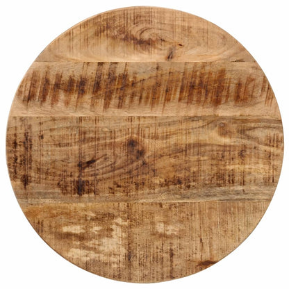 Mesa De Centro Hierro Y Madera Maciza De Mango 45x45x40 Cm_2