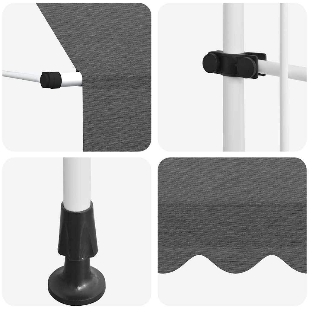 Toldo Retráctil De Operación Manual Gris Antracita 100 Cm_5