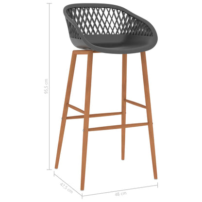 Taburetes De Cocina 2 Unidades Gris_5