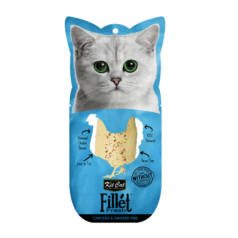 Kit Cat FilletFresh - Pack Degustación 18 ud Snack natural para gatos