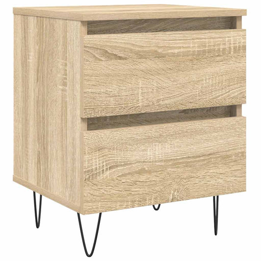 Mesita De Noche Madera De Ingeniería Roble Sonoma 40x35x50 Cm_0