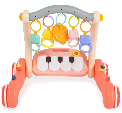 Andador 2 En 1 Y Tapete De Juego Piano He0637 Pink_1