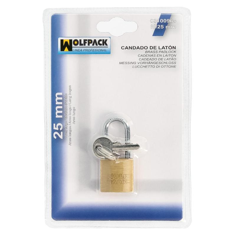 Candado Laton Arco Largo 25 Mm.