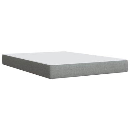 Cama Box Spring Con Colchón Tela Gris Claro 140x200 Cm / Vetonek_5