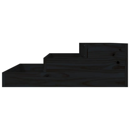 Jardinera De Madera Maciza De Pino Negro 78x78x27 Cm_4