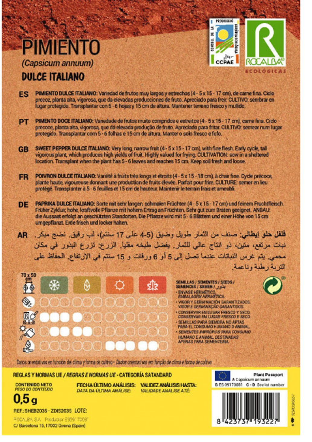 Semillas Pimiento Dulce Italiano 1g_1