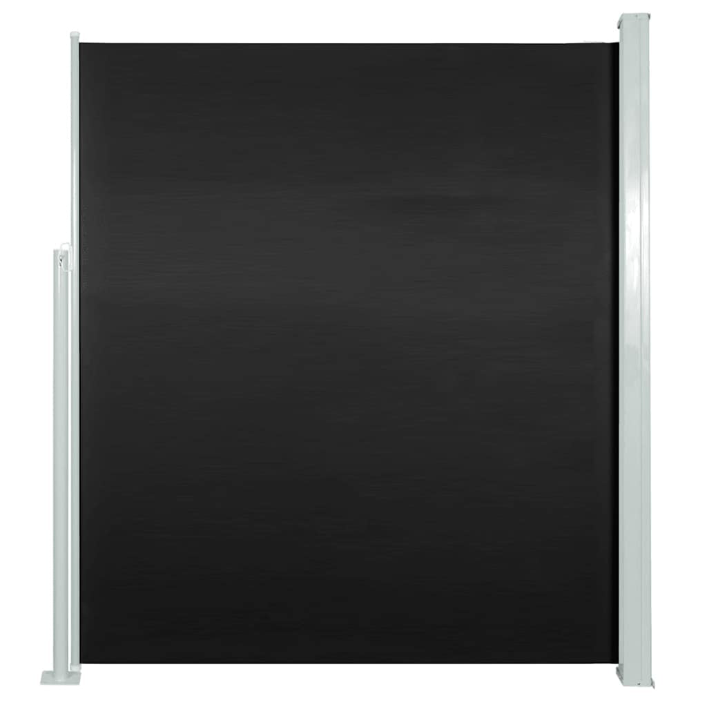 Vidaxl Toldo Lateral Retráctil De Jardín Negro 140x500 Cm_0
