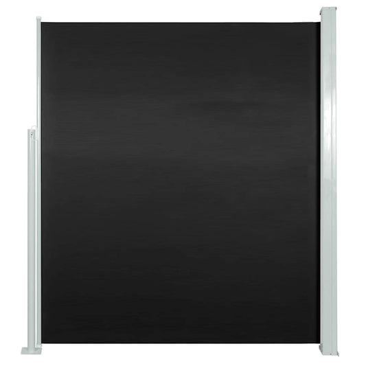 Vidaxl Toldo Lateral Retráctil De Jardín Negro 140x500 Cm_0
