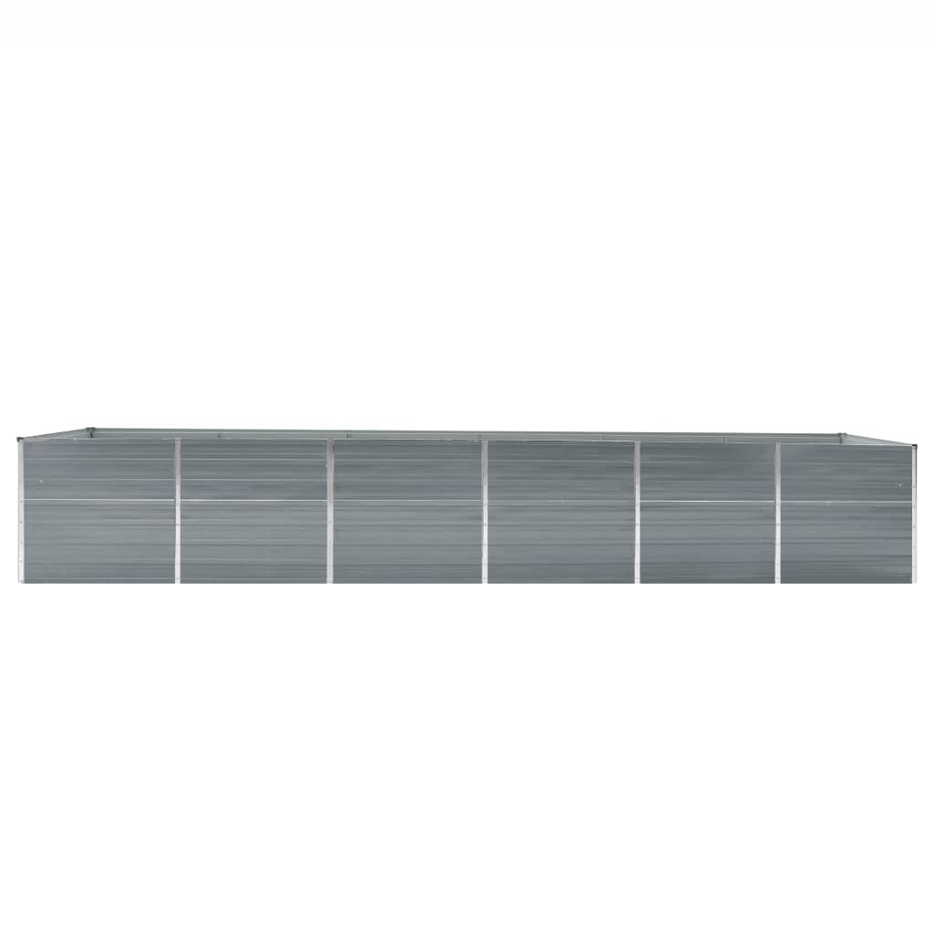 Arriate De Jardín De Acero Galvanizado Gris 480x80x77 Cm_2