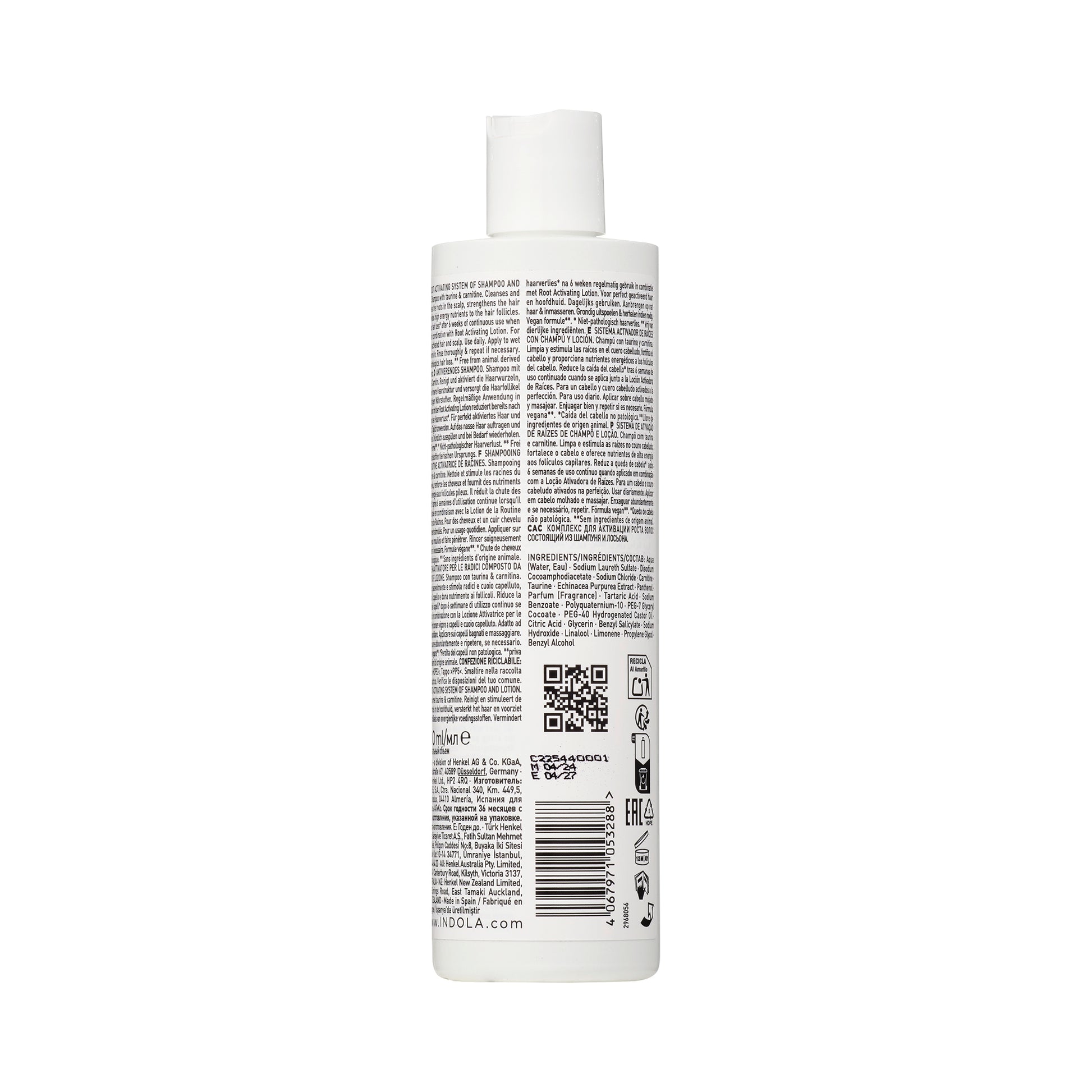 Indola Pack Anticaída Profesional Con Champú 300ml + 8 Ampollas Activadoras 7ml_1