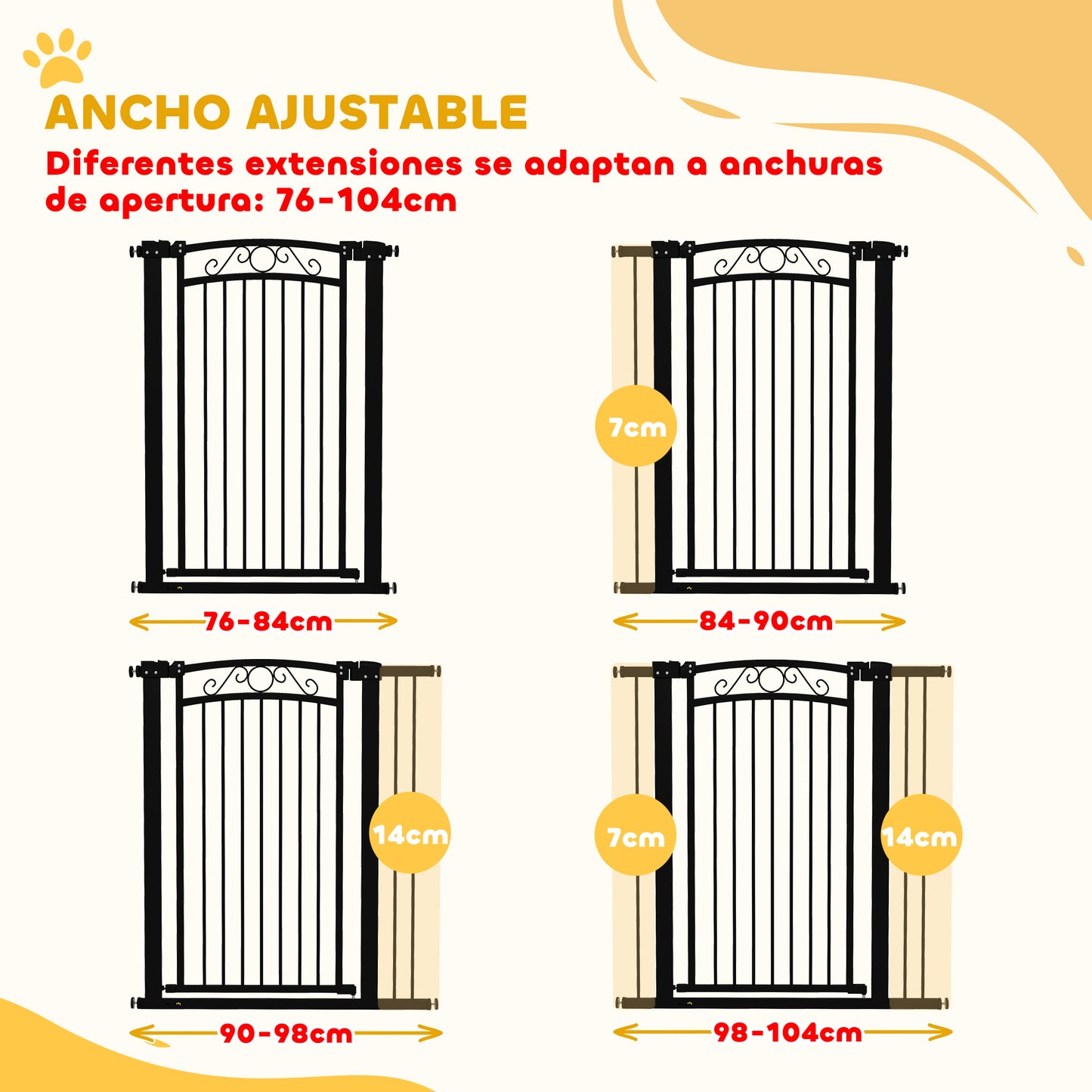 Pawhut Barrera Para Perros Con Cierre Automático_4