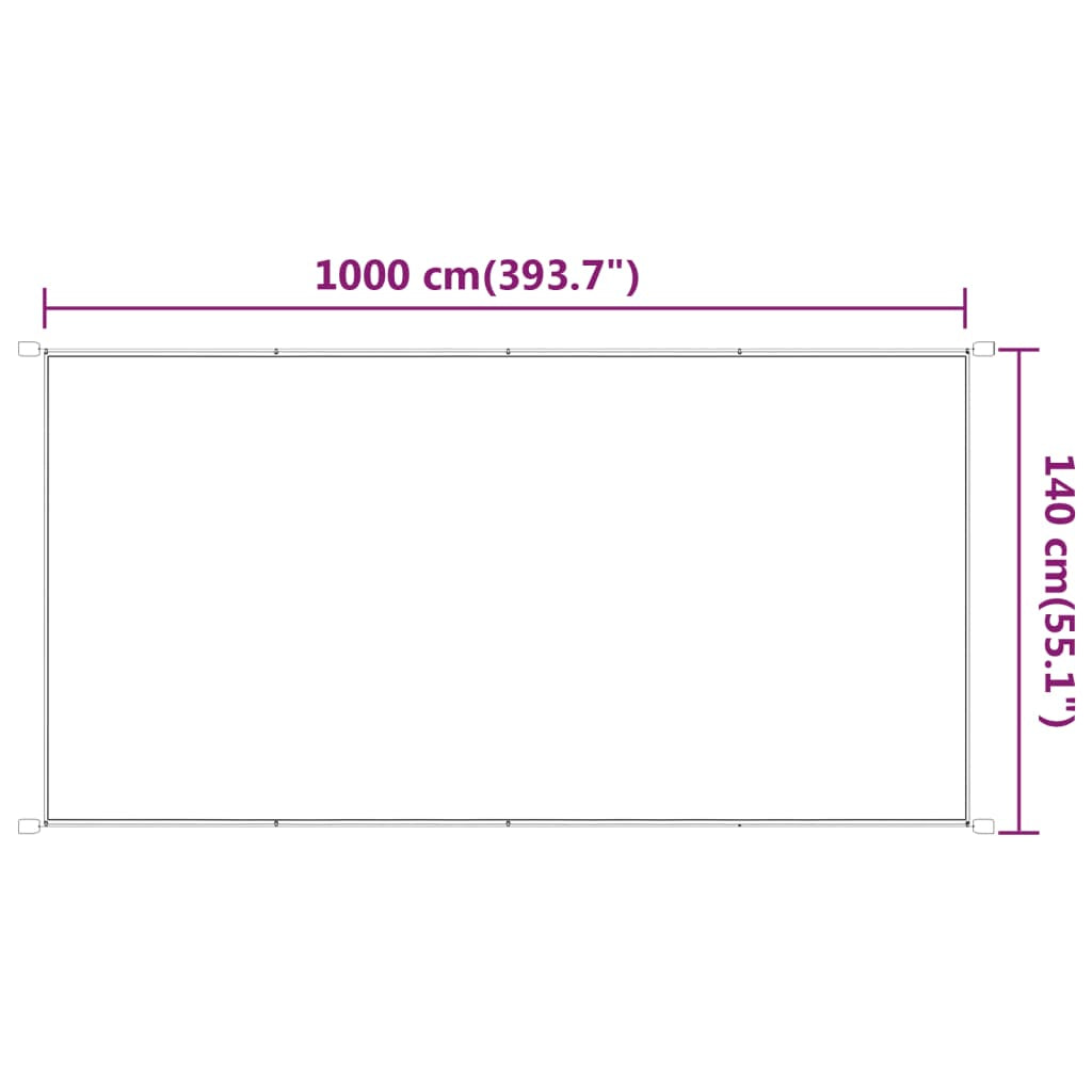 Vidaxl Toldo Vertical Beige 140x1000 Cm Tela Oxford_2