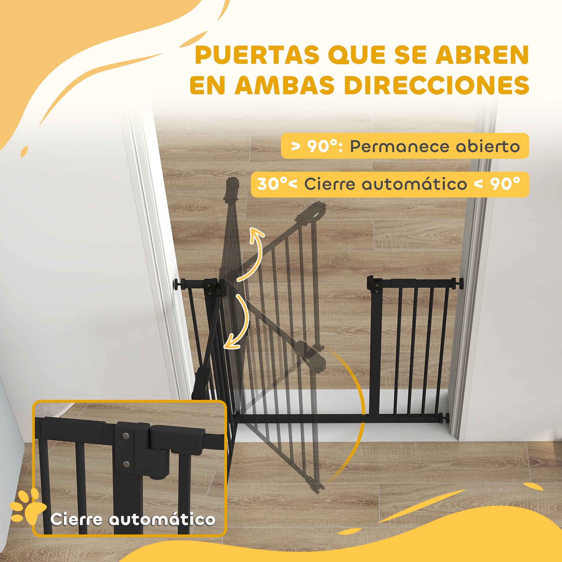 Pawhut Barrera De Seguridad Para Perros Extensible 74-94 Cm_4