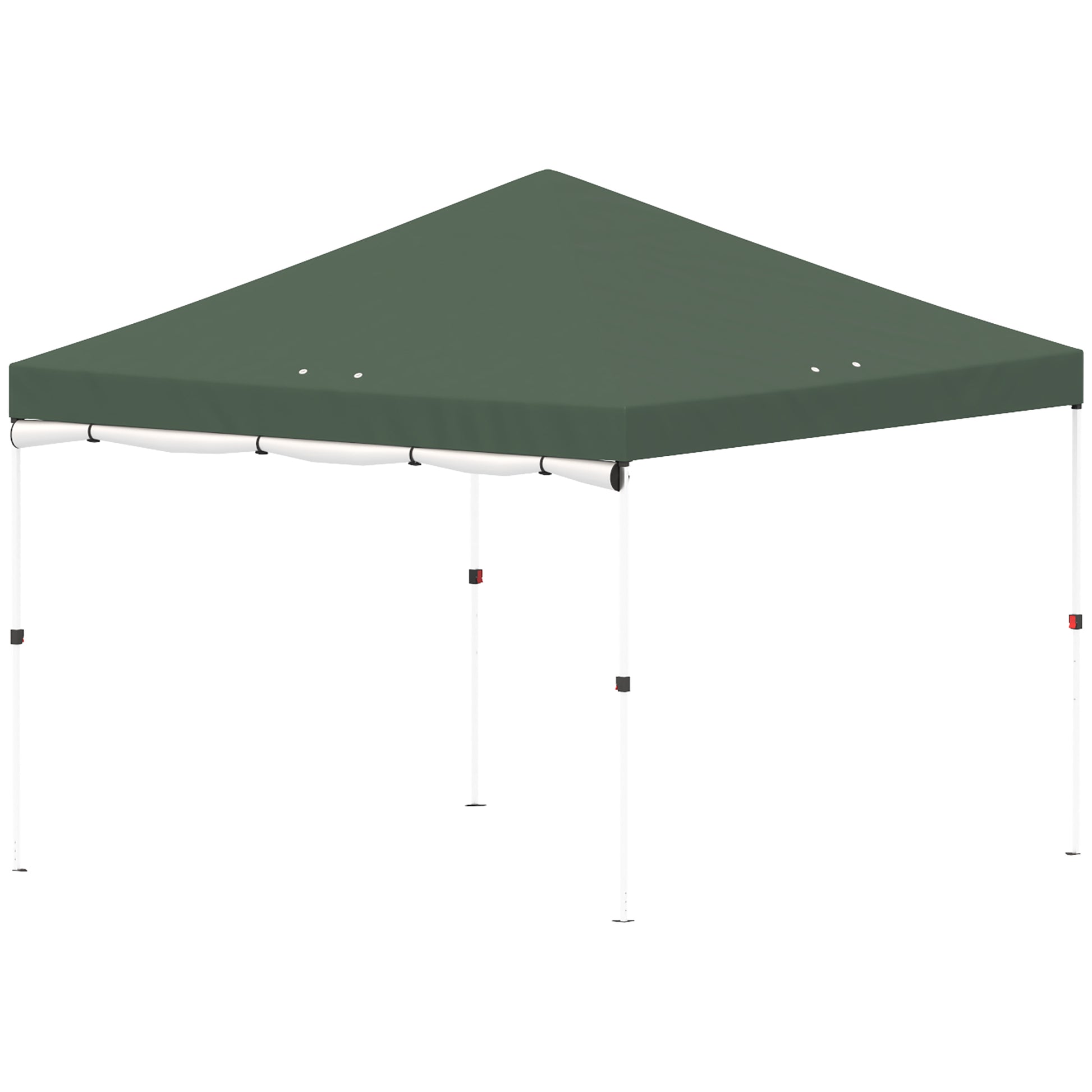 Outsunny Carpa Plegable Pop-up 3x3 M Con Pared Upf50+ Altura Ajustable Verde_4