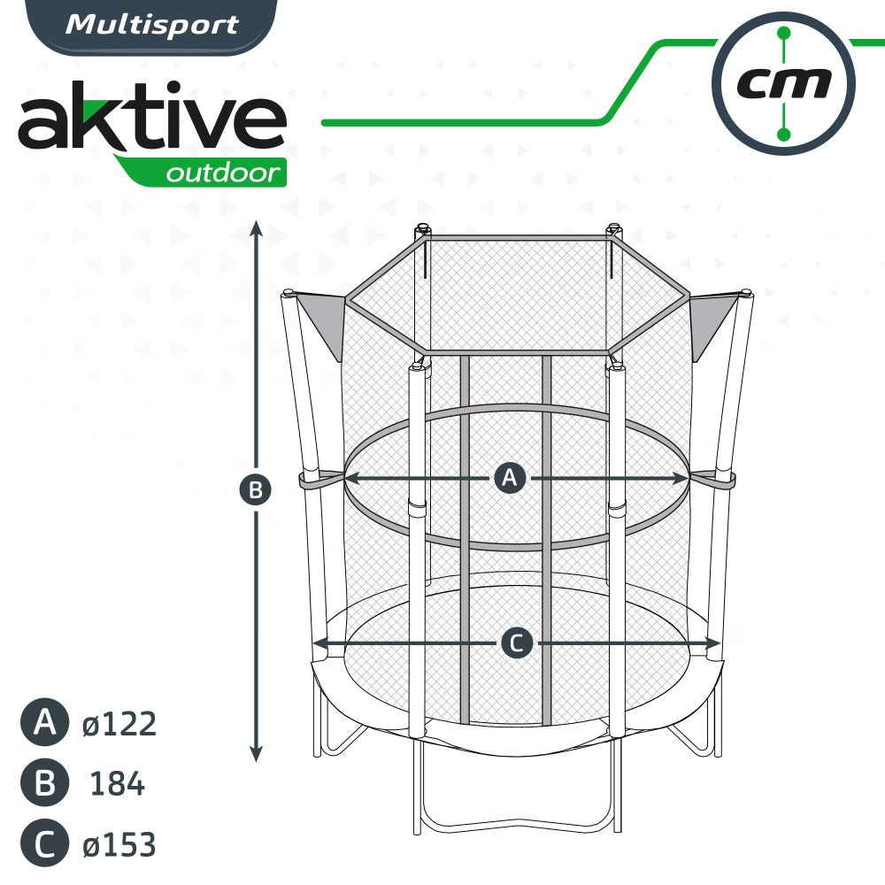 Cama Elástica Infantil Ø122 Cm Aktive Outdoor_4