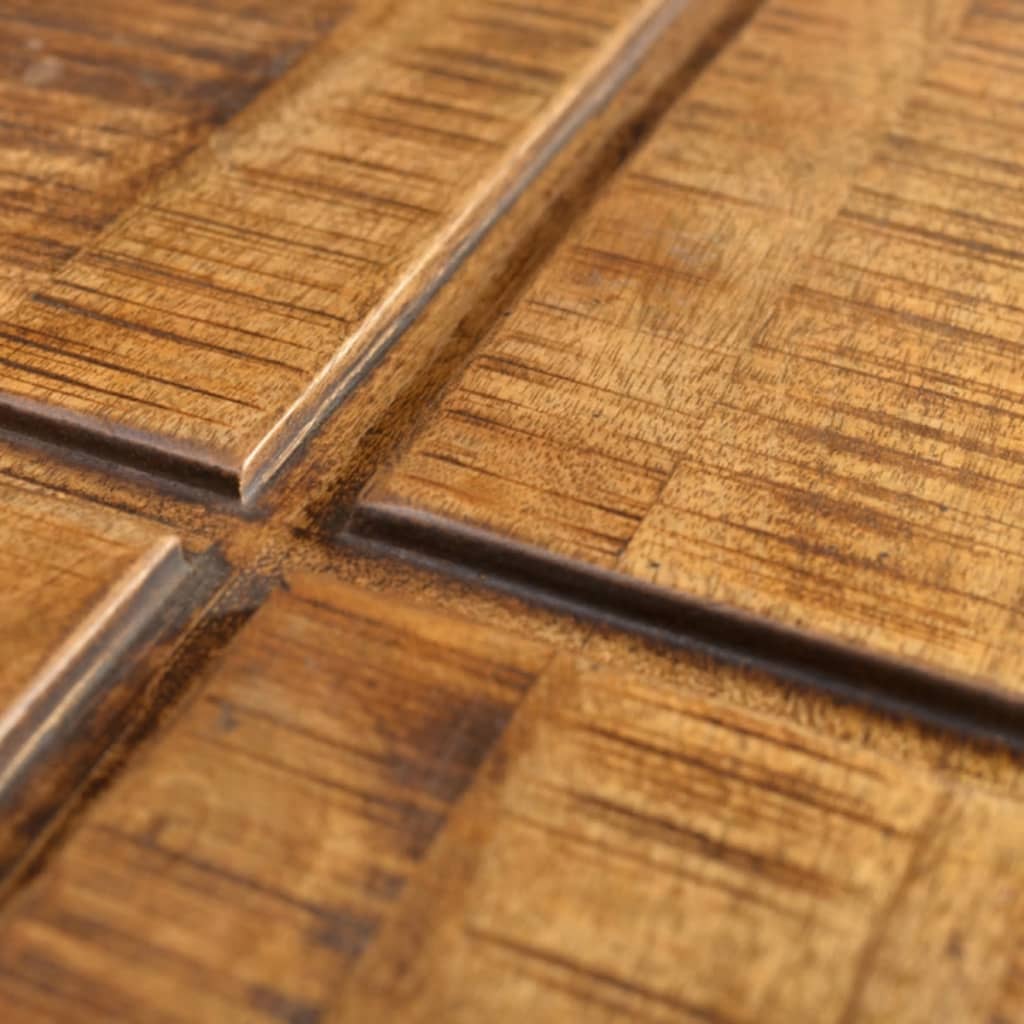 Mesa De Centro Cuadrada Madera Maciza De Mango Marrón_4
