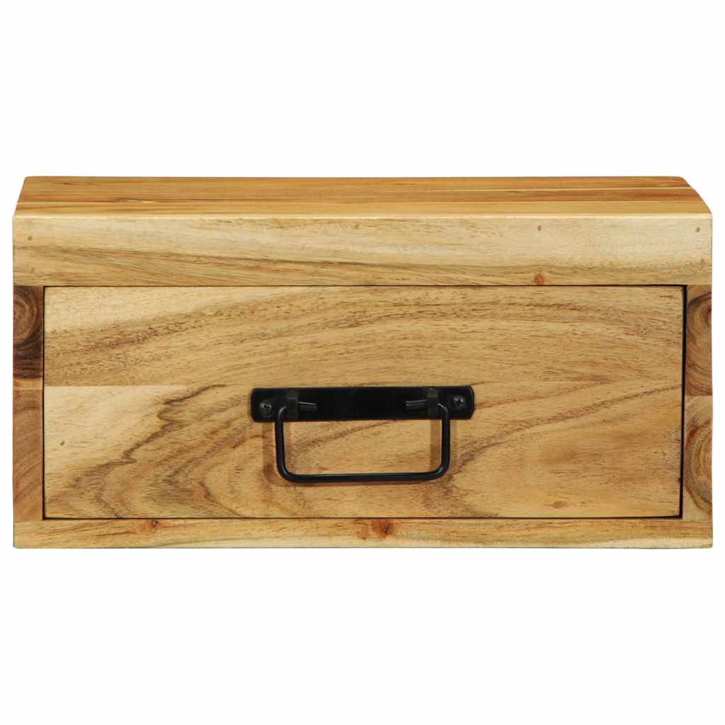 Mesita De Noche De Pared Madera Maciza De Acacia_3