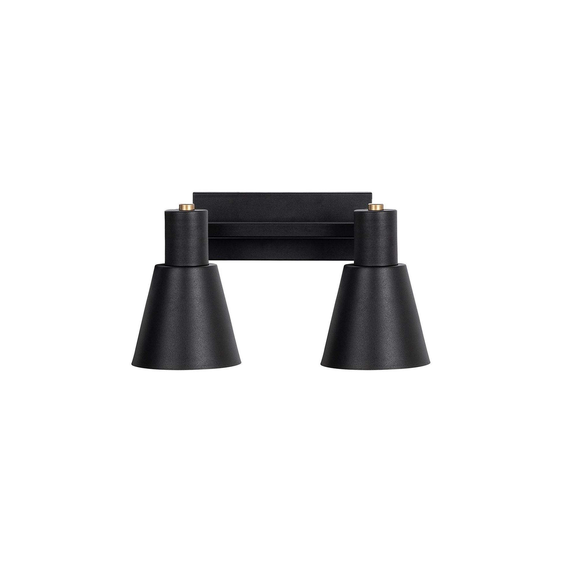 Aplique De Pared, Metal , Negro, 38x21x21, Casquillo 2 X E27 Max 40 W_0