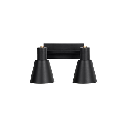 Aplique De Pared, Metal , Negro, 38x21x21, Casquillo 2 X E27 Max 40 W_0
