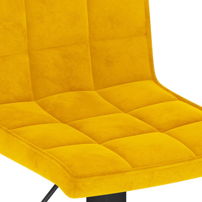 Taburete De Cocina De Terciopelo Amarillo Mostaza_5