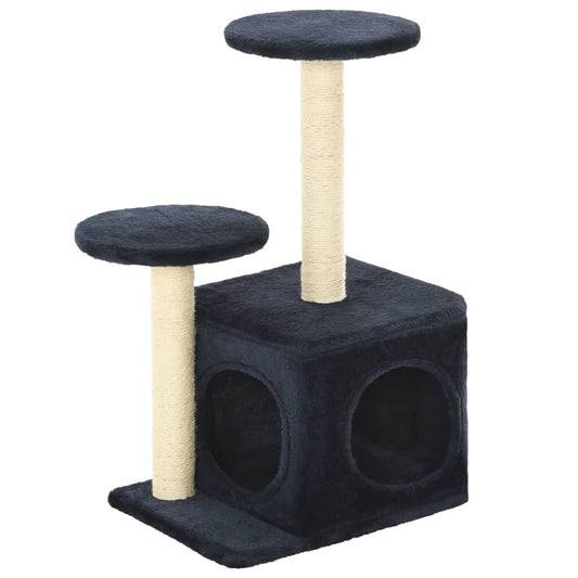 Vidaxl Rascador Para Gatos Con Poste De Sisal Azul Oscuro 60 Cm_0