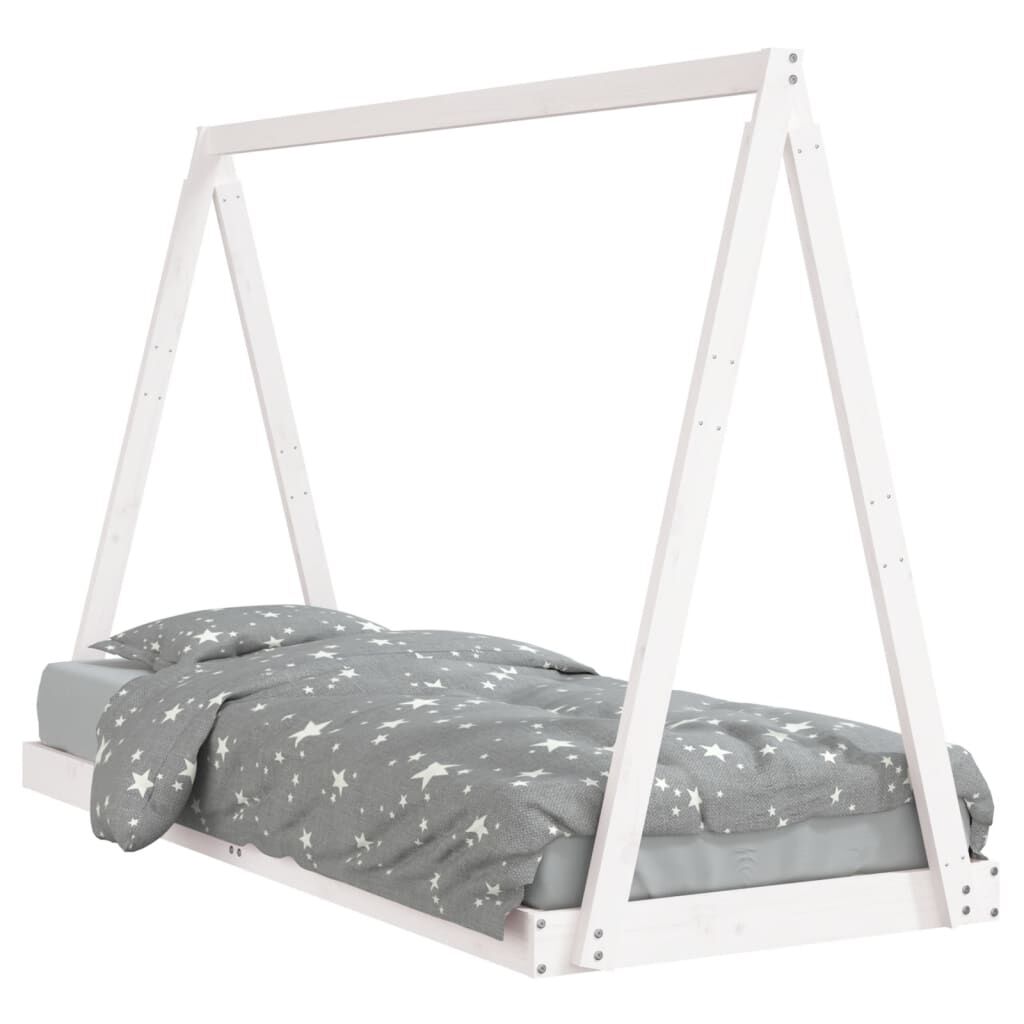 Vidaxl Estructura De Cama Para Niños Madera De Pino Blanco 80x200 Cm_0
