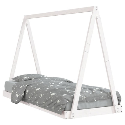 Vidaxl Estructura De Cama Para Niños Madera De Pino Blanco 80x200 Cm_0