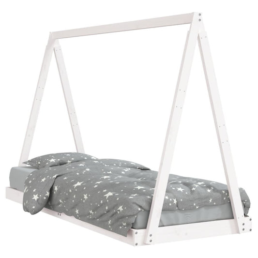 Vidaxl Estructura De Cama Para Niños Madera De Pino Blanco 80x200 Cm_0