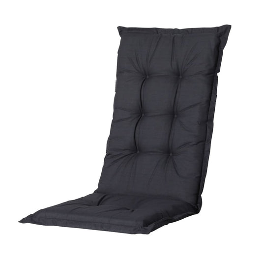 Madison Cojín De Silla Con Respaldo Alto Basic Negro 123x50 Cm_0