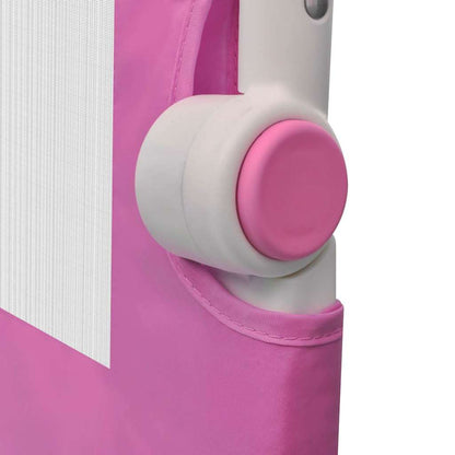 Barandilla De Seguridad Cama De Niño 2 Uds Rosa 150x42 Cm_5
