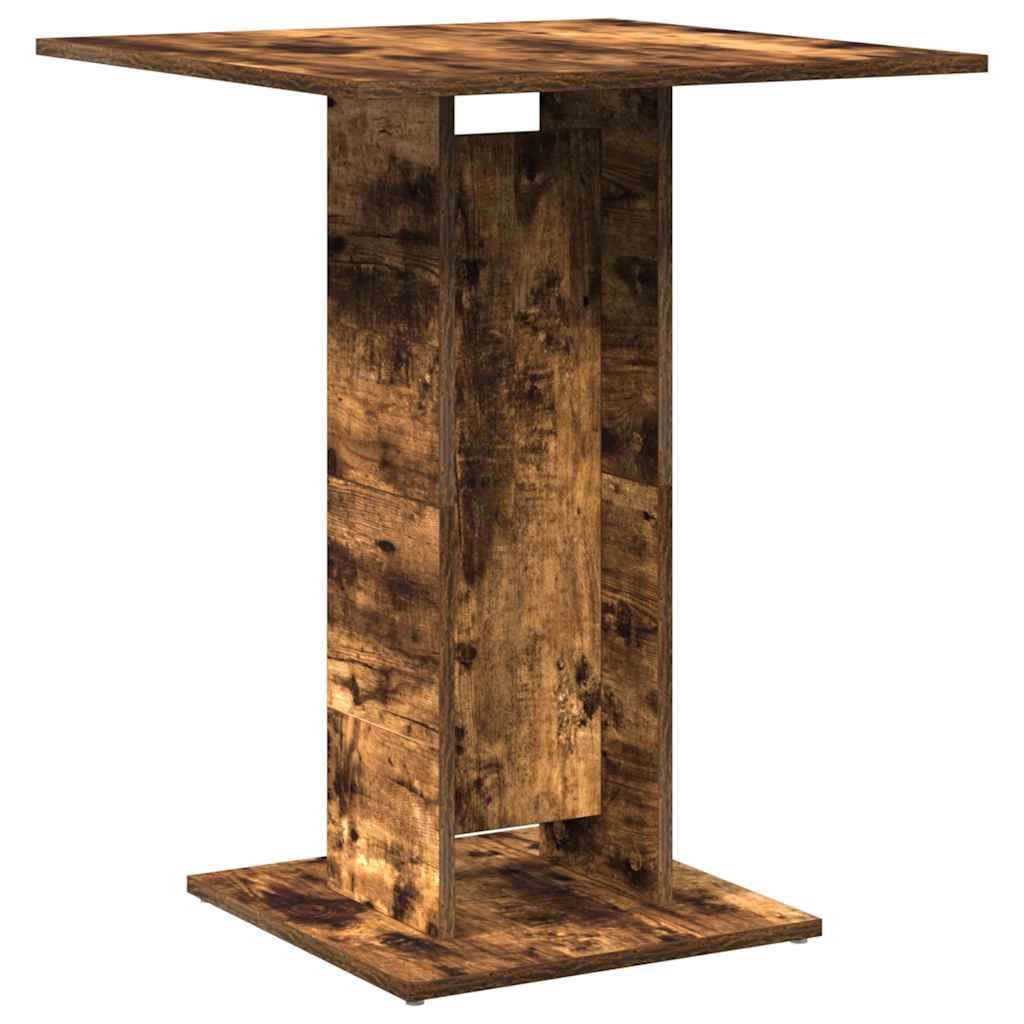 Mesa De Bistró Madera Contrachapada Roble Ahumado 60x60x75 Cm_4