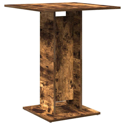 Mesa De Bistró Madera Contrachapada Roble Ahumado 60x60x75 Cm_4