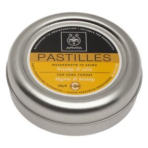 Pastillas Para el Dolor de Garganta Miel y Tomillo Apivita 45 g