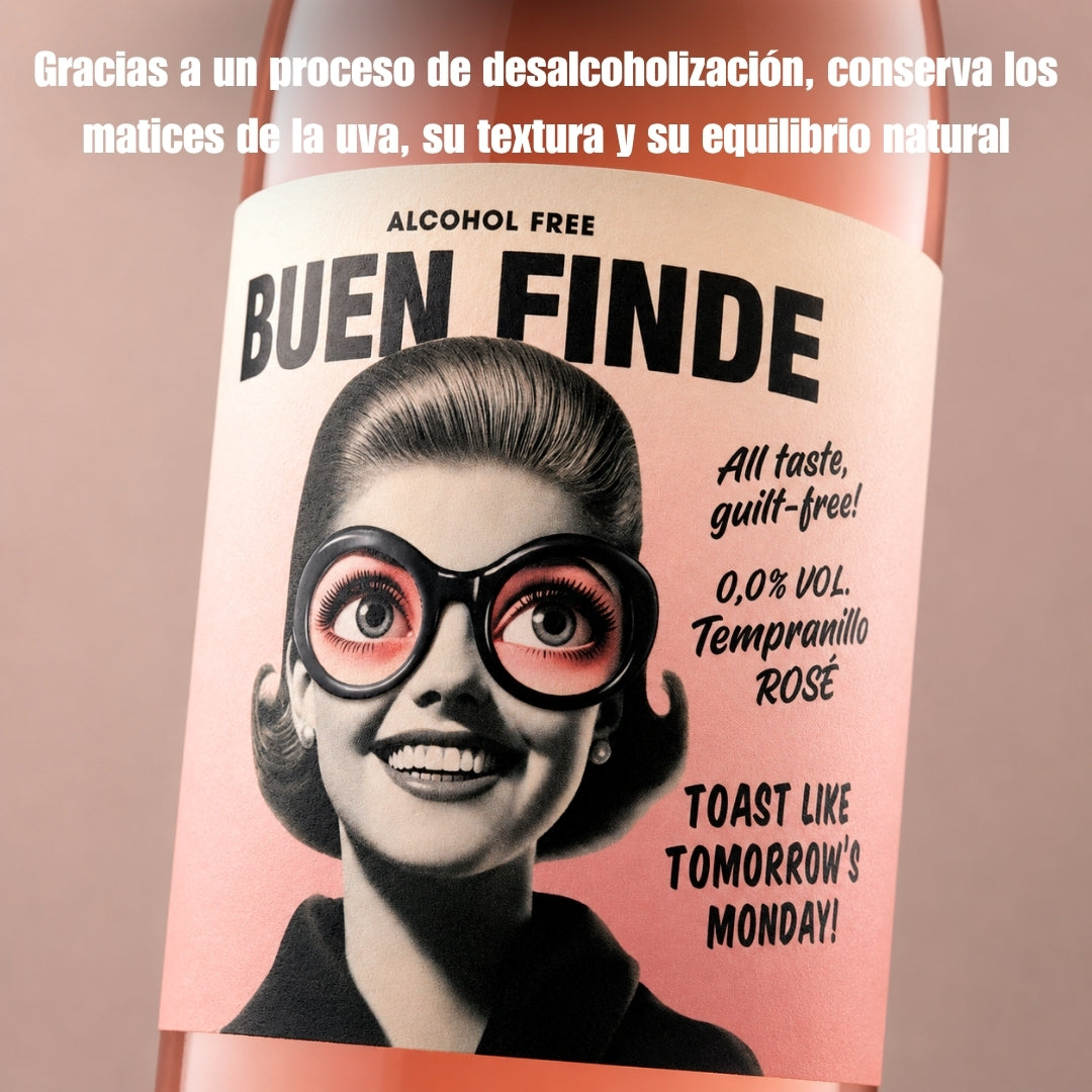Vino Rosado Sin Alcohol 0,0% Tempranillo | Pack 3 Botellas X 750 Ml | Vino Rosado Desalcoholizado Fresco Y Afrutado_4