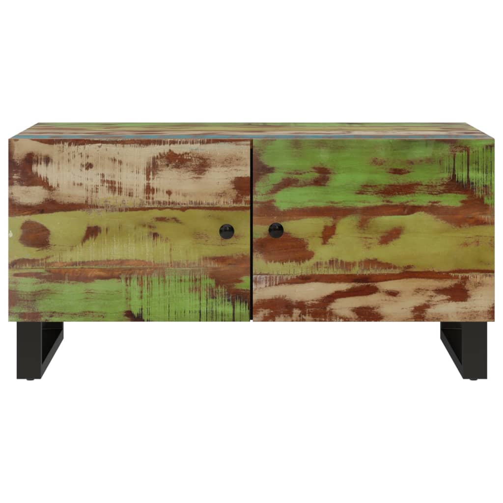 Mesa De Centro Madera Reciclada Y Contrachapada 80x50x40 Cm._2