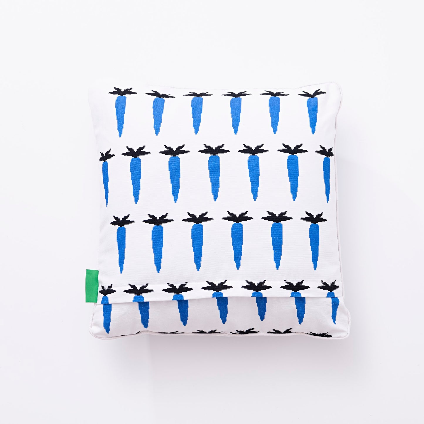 Cojin 40x40cm Relleno 300gr Poliester 100% Algodon Canvas 300gsm Zanahoria Azul Benetton_2