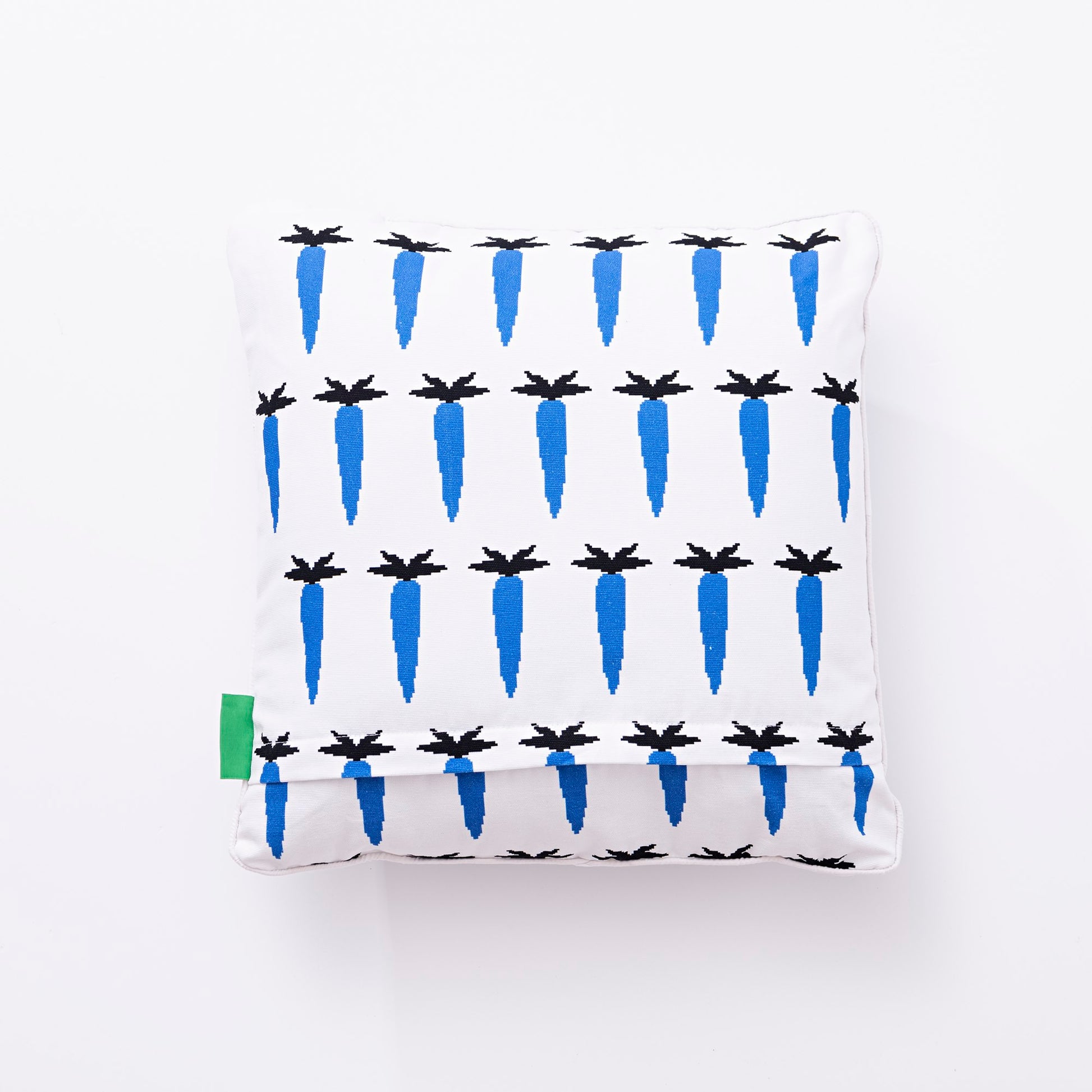 Cojin 40x40cm Relleno 300gr Poliester 100% Algodon Canvas 300gsm Zanahoria Azul Benetton_2