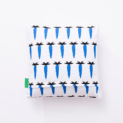 Cojin 40x40cm Relleno 300gr Poliester 100% Algodon Canvas 300gsm Zanahoria Azul Benetton_2