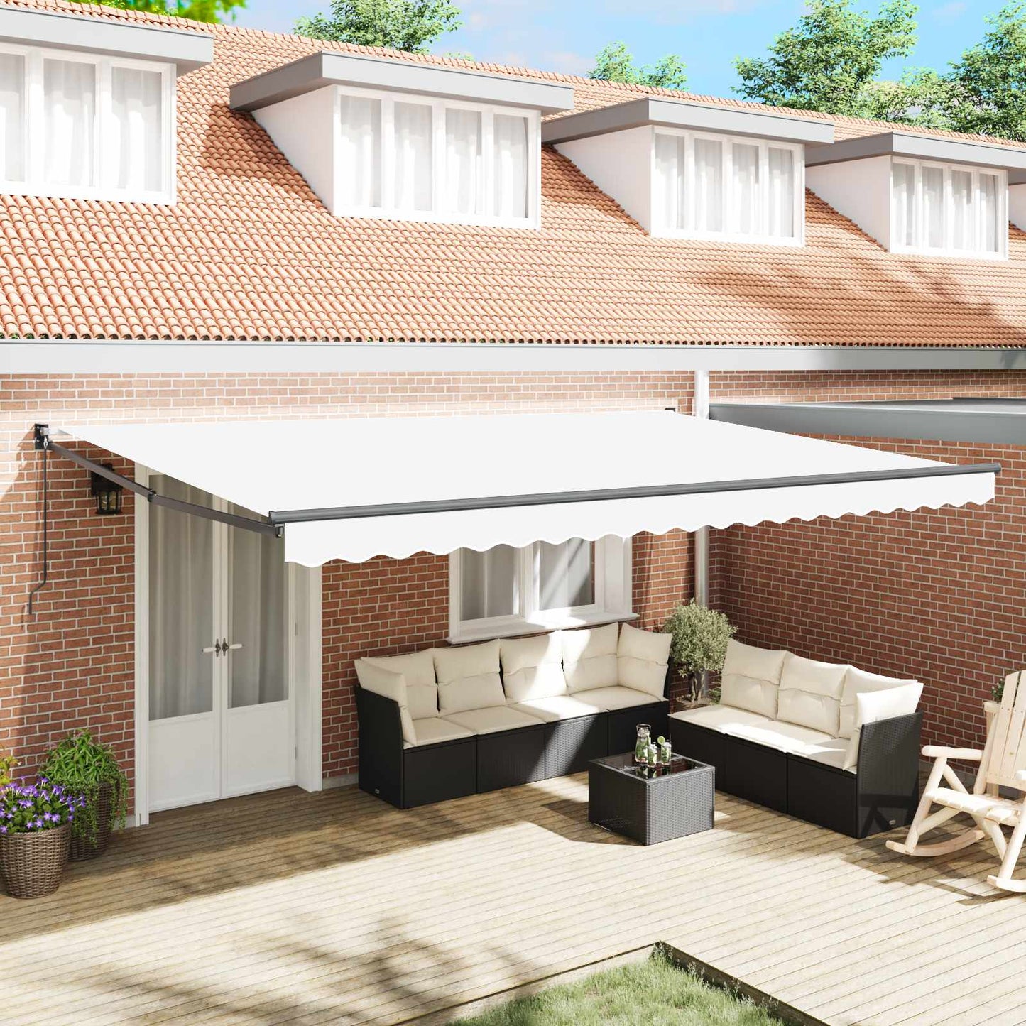 Toldo Retráctil Blanco 500 X 300 X 165 Cm_1