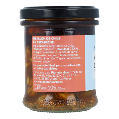 Pack 12x Mejillón de chile en escabeche Planeta Huerto 165 g