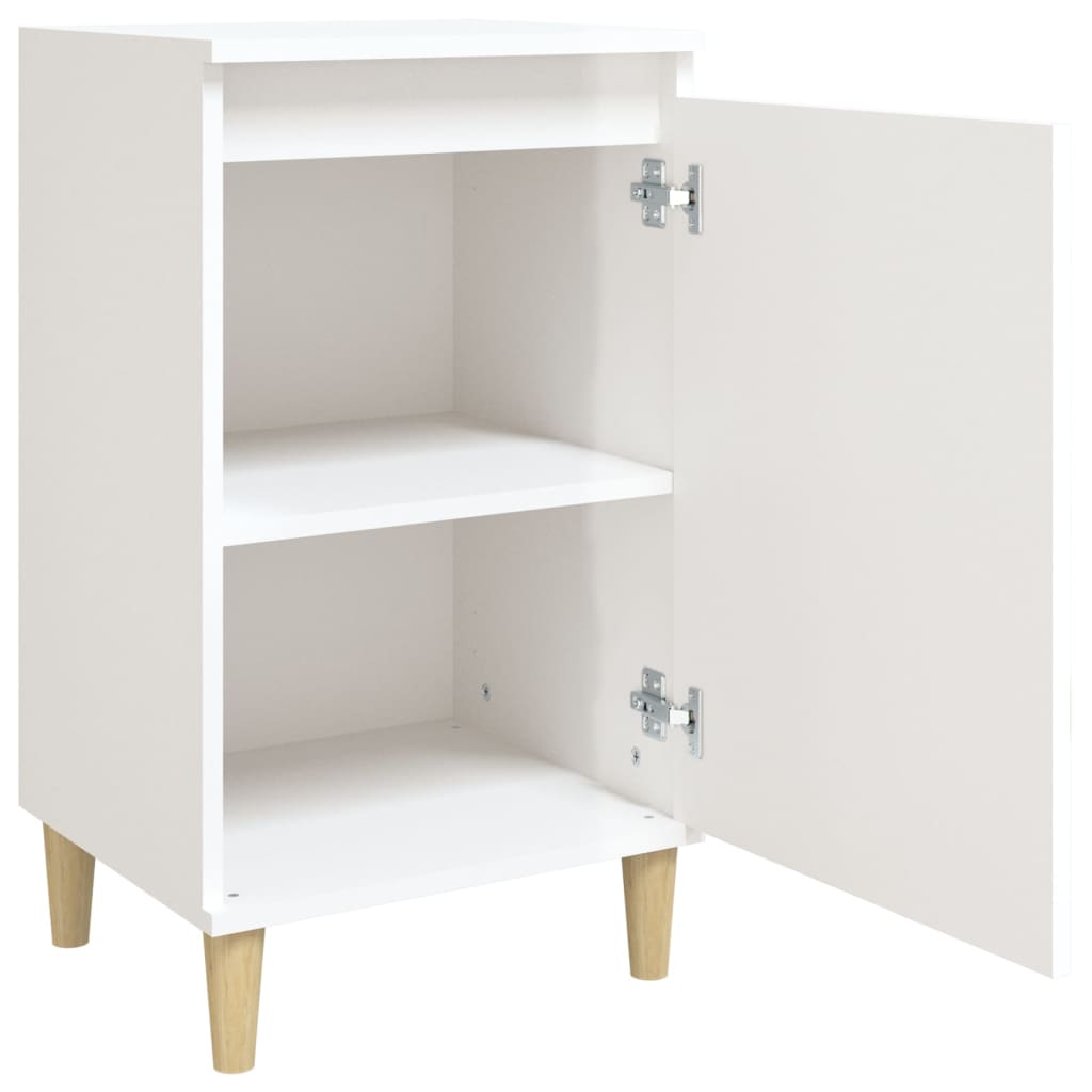 Mesitas De Noche 2 Uds Madera Blanco Brillante 40x35x70 Cm_4