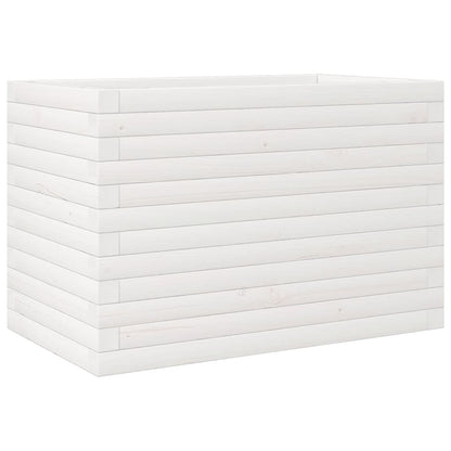 Jardinera De Madera Maciza De Pino Blanco 70x40x45,5 Cm_0