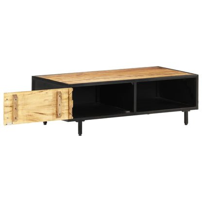Mesa De Centro De Madera De Mango Rugosa 105x50x35 Cm_1