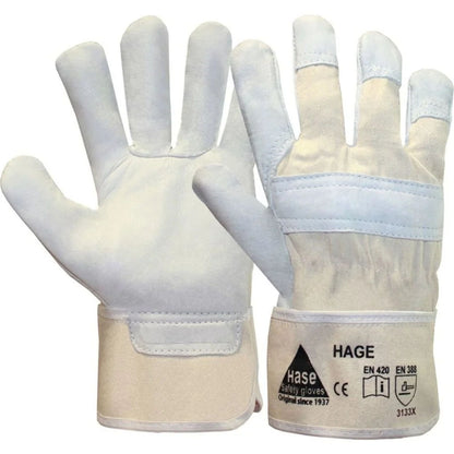 Guantes De Trabajo De Cuero Resistentes, Talla 9_0