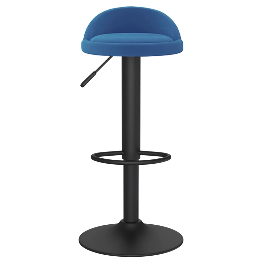Taburetes De Cocina 2 Unidades Terciopelo Azul_2