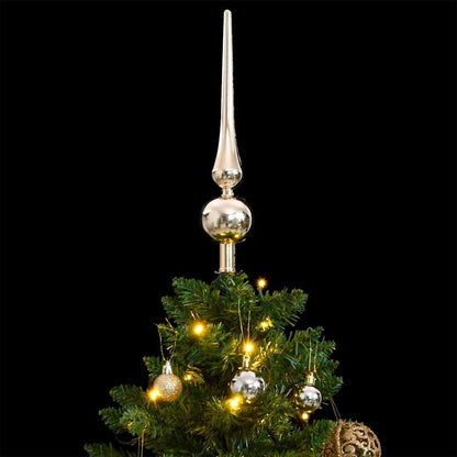 Vidaxl Árbol Navidad Artificial Con Bisagras 150 Led Y Bolas 120 Cm_1